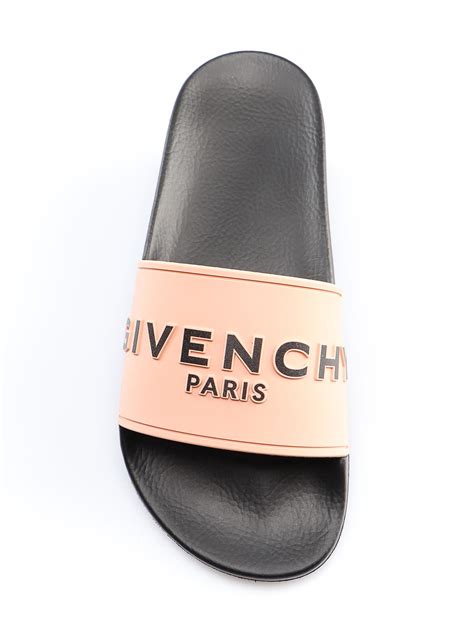 givenchy slide flat sandals|Givenchy fluffy sandals.